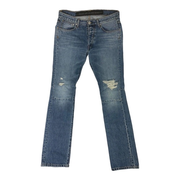Ben Taverniti Unravel Project Mens VTG Chaos Ripped Button Fly Skinny Jean 34x35